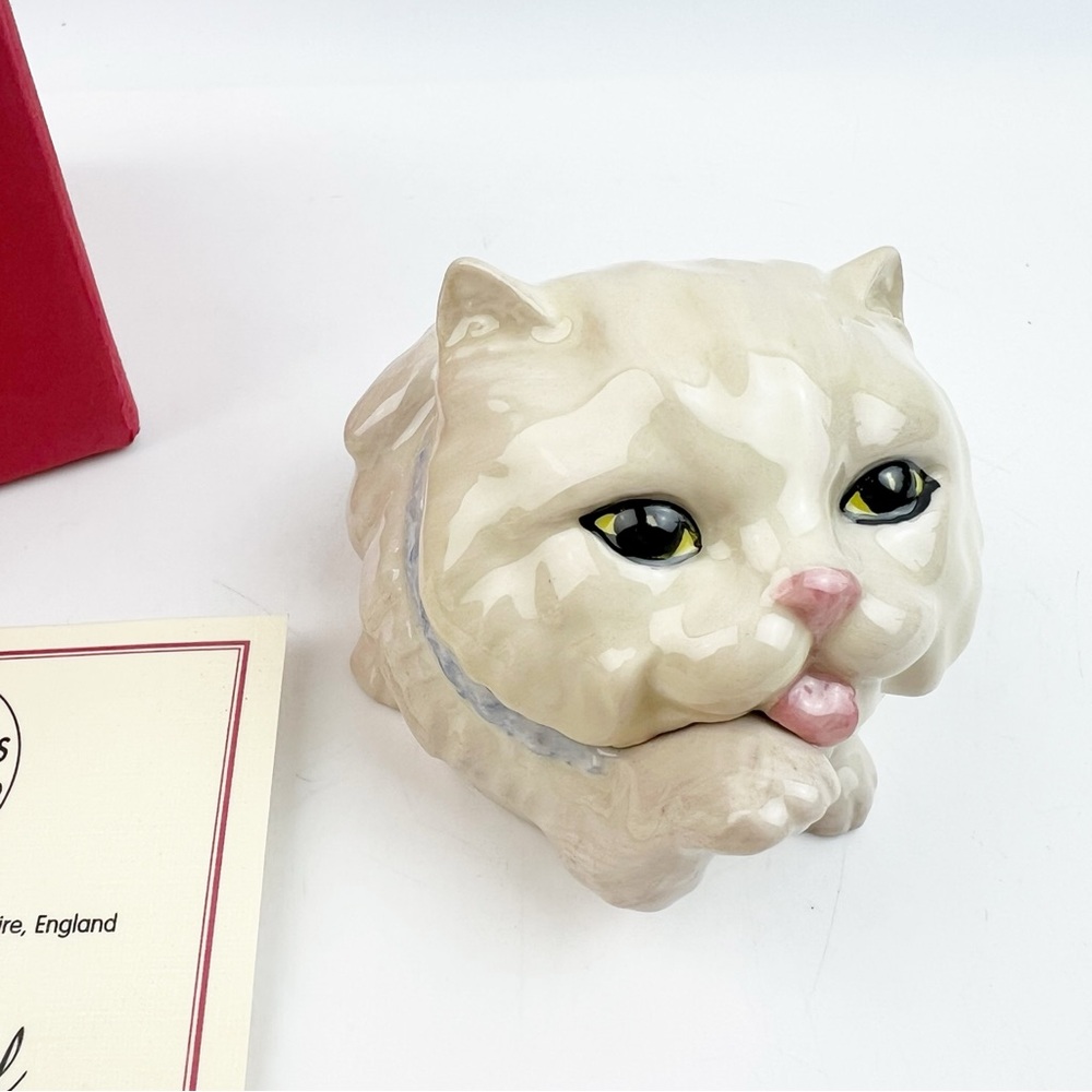 Vtg 2004 Kevin Francis Face Pots Rita the Diamond Cat Trinket Signed COA Box
